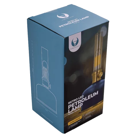 Asztali lámpa LED 2W 3000K meleg fehér Petróleum stílusú Tölthető Akkus Retró olvasólámpa Kék