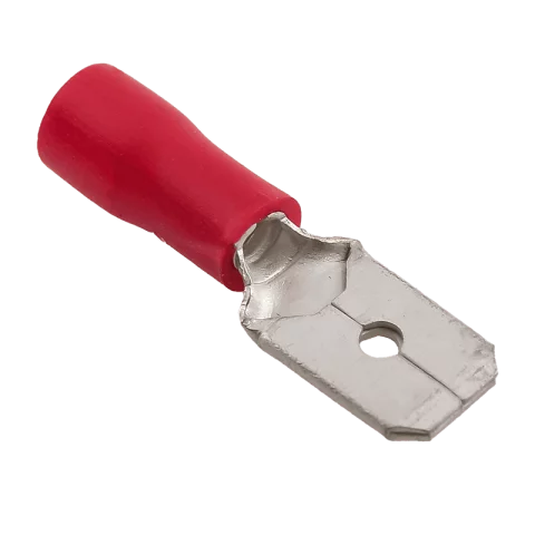 Szigetelt rátolható csúszó saru 6,35x0,8mm 1,5mm2 piros 25db/csomag Commel 365-812