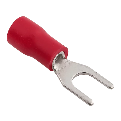 Szigetelt villás saru 1,5mm2 M4 piros 25db/csomag Commel 365-851