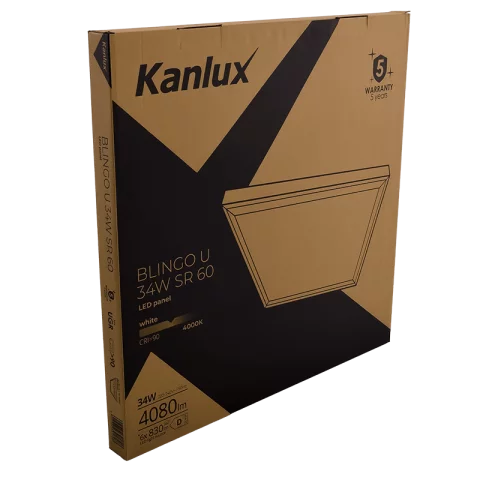 LED Panel Mennyezeti Falon Kívüli 60x60 34W 4000K 4080lm Kanlux BLINGO U 34W SR 60 NW