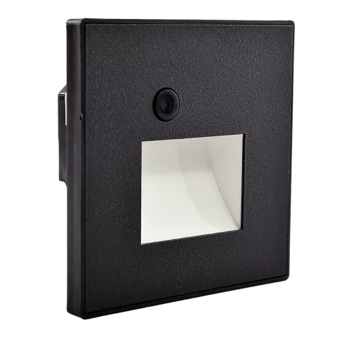 Mozgásérzékelős Lépcsővilágítás 1,2W CCT állítható színhő 58lm Fekete Süllyeszthető Négyzet Strühm