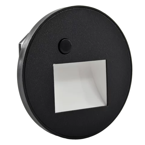 Mozgásérzékelős Lépcsővilágítás 1,2W CCT állítható színhő 58lm Fekete Süllyeszthető Kerek Strühm