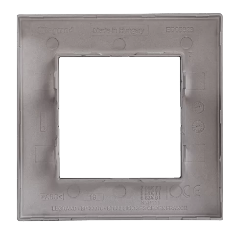 Legrand Niloé Step keret 1-es csiszolt szürke 863991