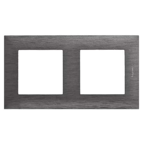 Legrand Niloé Step keret 2-es vízszintes és függőleges csiszolt szürke 863992