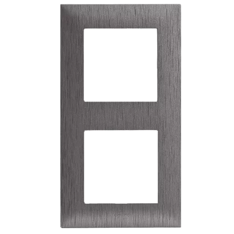 Legrand Niloé Step keret 2-es vízszintes és függőleges csiszolt szürke 863992