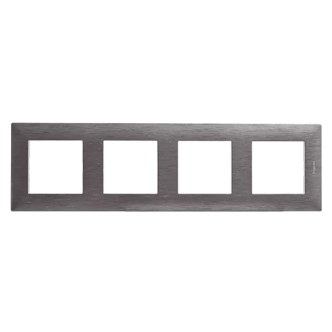 Legrand Niloé Step keret 4-es vízszintes és függőleges csiszolt szürke 863994