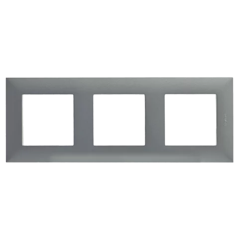 Legrand Niloé Step keret 3-as vízszintes és függőleges alumínium 863393