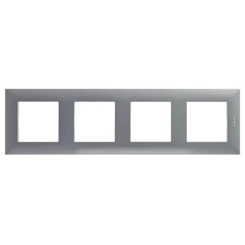 Legrand Niloé Step keret 4-es vízszintes és függőleges alumínium 863394