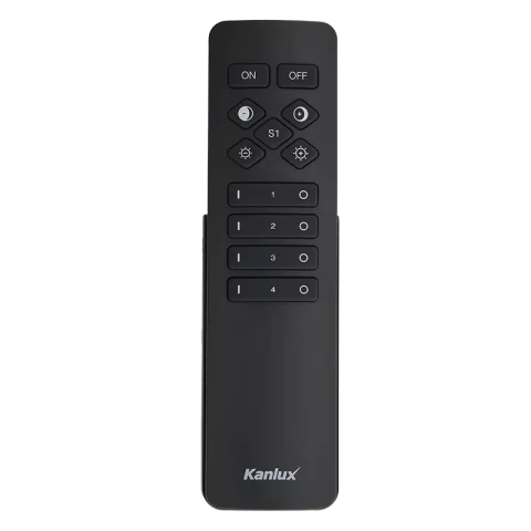 Távirányító Egyszínű és CCT Led szalaghoz 4 zónás Fekete zónavezérlő RF Kanlux REMOTE 4 MONO/CCT-B