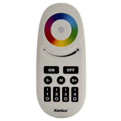 Távirányító RGBW Színes Led szalaghoz 4 zónás Fehér zónavezérlő RF Kanlux REMOTE RGBW