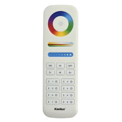 Távirányító RGBW CCT Led szalaghoz 8 zónás Fehér zónavezérlő RF Kanlux REMOTE 8 RGB/CCT-W