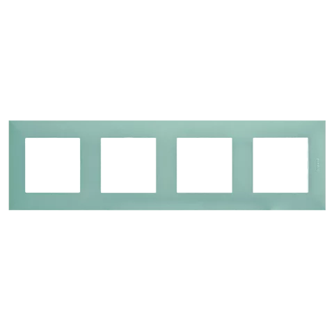 Legrand Niloé Step keret 4-es vízszintes és függőleges világos türkiz 863094