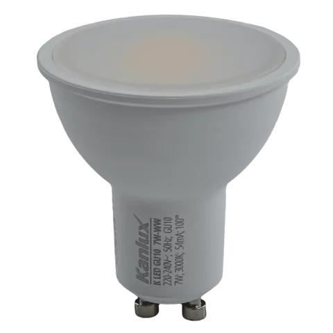 GU10 LED Spot Izzó 7W 3000K meleg fehér 100° 1000lm Kanlux K LED GU10 7W-WW