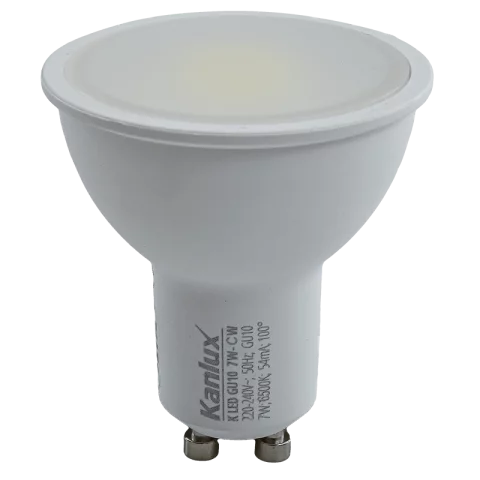 GU10 LED Spot Izzó 7W 6500K hideg fehér 100° 1000lm Kanlux K LED GU10 7W-CW