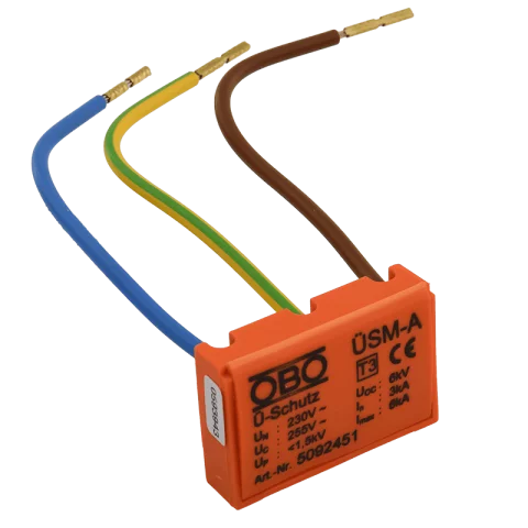 Túlfeszültség levezető 1P 6kA (3 típus) AC túlfesz védő szerelvénydobozba OBO ÜSM-A