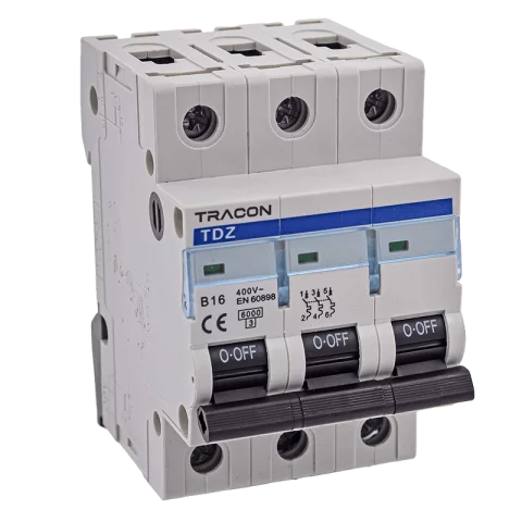 Tracon Kismegszakító 3P B 16A 6kA TDZ-3B-16