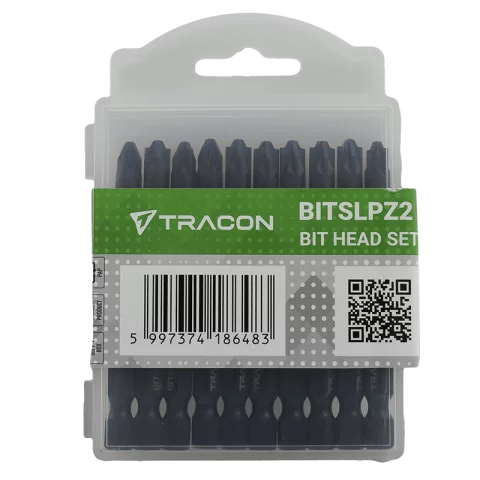 Csavarhúzó bit szár SL/PZ2 x70mm Behajtóhegy bit fej készlet 10db/csomag Tracon BITSLPZ2