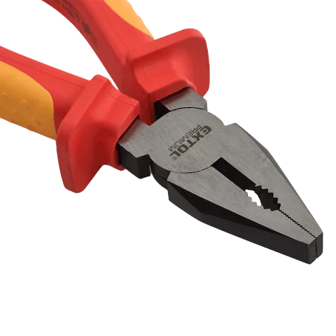 Kombinált fogó 160mm 1000V VDE Villanyszerelő egyetemes fogó Piros-sárga nyél Extol Premium