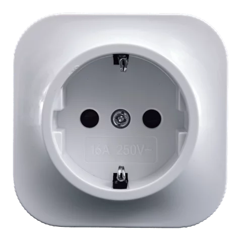 Falon kívüli dugalj 2P+F Földelt csatlakozóaljzat GYV fehér konnektor Orno 7205W