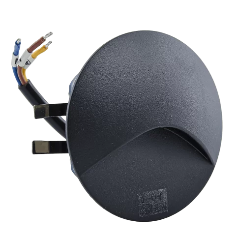 Lépcsővilágítás 2,5W 3000K 50lm Fekete Süllyeszthető Kerek IP65 Kanlux EXIN LED O B-WW