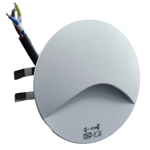 Lépcsővilágítás 2,5W 3000K 50lm Fehér Süllyeszthető Kerek IP65 Kanlux EXIN LED O W-WW