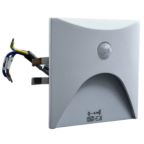 Mozgásérzékelős Lépcsővilágítás 2,5W 4000K 50lm Fehér Süllyeszthető Négyzet Kanlux EXIN LED PIR