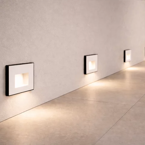 Lépcsővilágítás 1,2W CCT állítható színhőmérséklet 58lm Fehér Süllyeszthető Négyzet Strühm