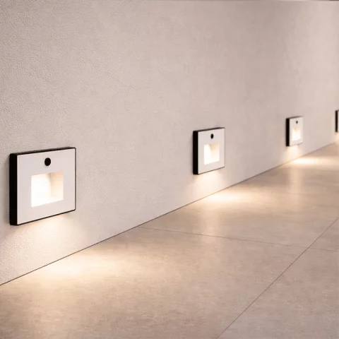 Mozgásérzékelős Lépcsővilágítás 1,2W CCT állítható színhő 58lm Fehér Süllyeszthető Négyzet Strühm