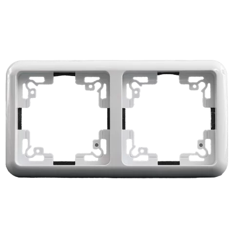 Anco Porto keret 2-es IP44 vízszintes és függőleges süllyesztett szerelvényekhez fehér 321110