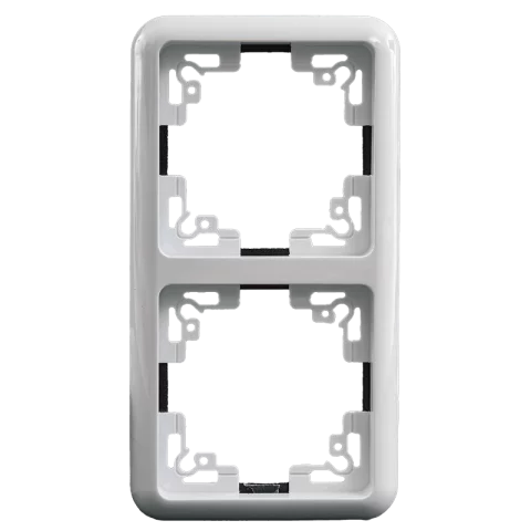 Anco Porto keret 2-es IP44 vízszintes és függőleges süllyesztett szerelvényekhez fehér 321110