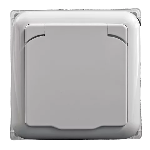 Anco Porto Dugalj 2P+F konnektor IP44 csapfedeles GYV csavaros bekötés kerettel fehér 321109