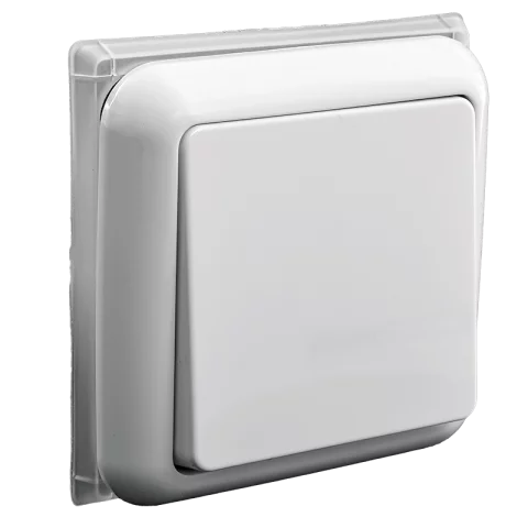 Anco Porto Kapcsoló 101 egypólusú villanykapcsoló IP44 kerettel fehér 321103