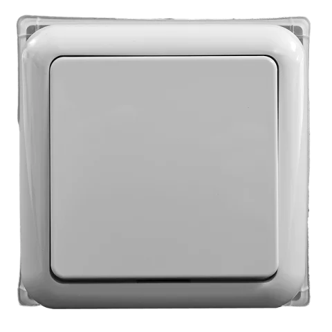 Anco Porto Kapcsoló 101N egypólusú nyomó villanykapcsoló IP44 kerettel fehér 321105