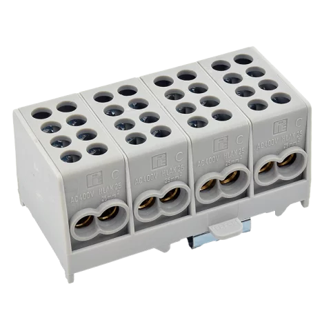 Fővezetéki leágazó sorkapocs 25 mm2 Szürke sínre szerelhető Pollmann HLAK 25-4/8 (2080408)