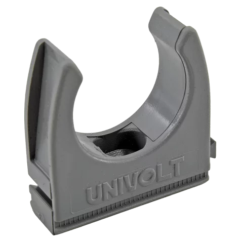 Bepattintható csőbilincs 25mm sorolható Univolt CL 25 sötétszürke