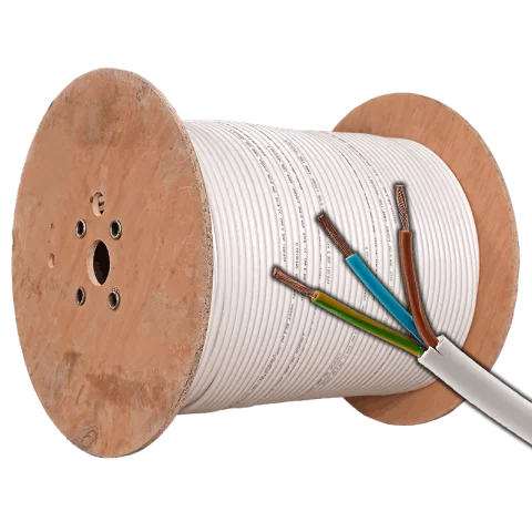 MT 3x1 kábel (H05VV-F) MTK sodrott réz vezeték fehér (Dobon)