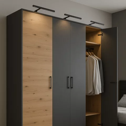 Fürdőszobai Tükörmegvilágító Led Lámpa 5W 30cm IP44 4000K Fali lámpa Fekete Avide ALML-B30-B-5WB