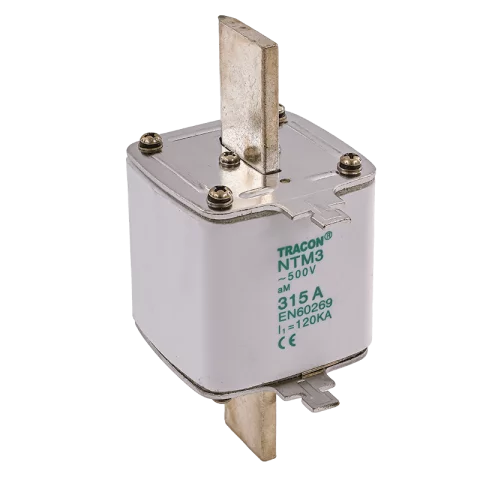 NKI késes biztosíték NH3 315A olvadó porcelán kerámia betét Tracon NTM3-315