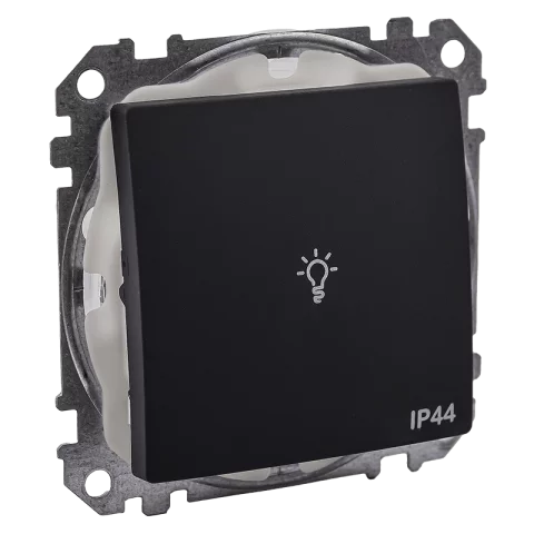 Schneider SEDNA Design kapcsoló 101NLJ egypólusú nyomó villanykapcsoló IP44 lámpa antracit SDD214132