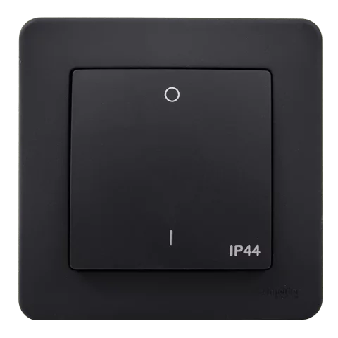 Schneider SEDNA Design Kapcsoló 102 kétpólusú villanykapcsoló IP44 rugós bekötés antracit SDD214102