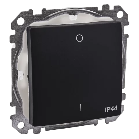 Schneider SEDNA Design Kapcsoló 102 kétpólusú villanykapcsoló IP44 rugós bekötés antracit SDD214102