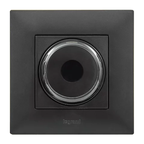 Legrand Niloé Step Fényerőszabályzó 125W Forgatógombos dimmelő kapcsoló LED-hez fekete 863552