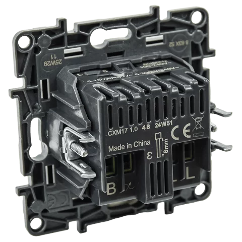 Legrand Niloé Step Fényerőszabályzó 125W Forgatógombos dimmelő kapcsoló LED-hez fekete 863552