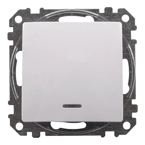 Schneider SEDNA Design Kapcsoló 101NJF egypólusú nyomó villanykapcsoló jelzőfényes rugós fehér