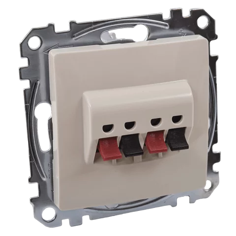 Schneider SEDNA Design Hangszóró csatlakozó dupla bézs SDD112411