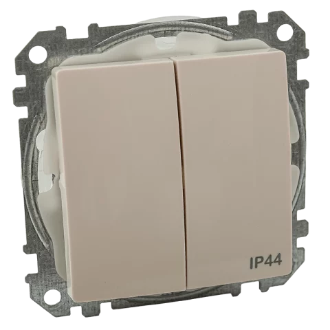 Schneider SEDNA Design Kapcsoló 105 csillár villanykapcsoló IP44 rugós bekötés bézs SDD212105