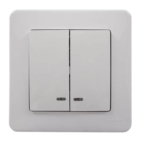 Schneider SEDNA Design Kapcsoló 105JF csillár villanykapcsoló jelzőfényes rugós fehér SDD111105L