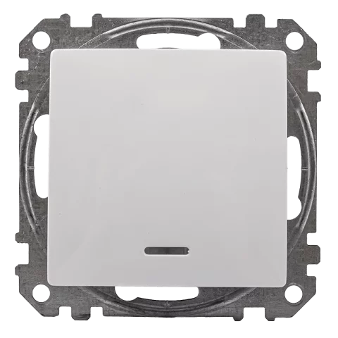 Schneider SEDNA Design Kapcsoló 101JF egypólusú villanykapcsoló jelzőfényes rugós fehér SDD111101L