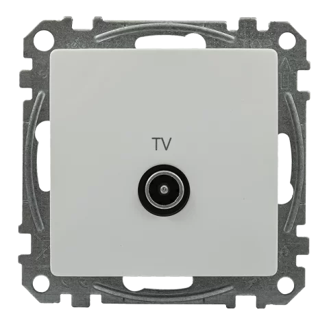 Schneider SEDNA Design TV antenna aljzat 7dB átmenő fehér SDD111474