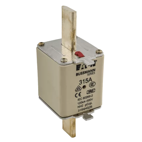 NKI késes biztosíték NH2 315A olvadó porcelán kerámia betét Bussmann 315NHG2B